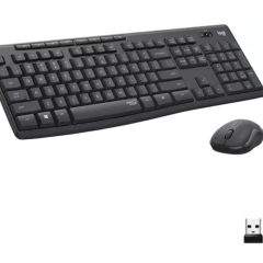KIT TECLADO E MOUSE SEM FIO MK295 PRETO LOGITECH - comprar online