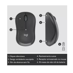 KIT TECLADO E MOUSE SEM FIO MK295 PRETO LOGITECH na internet