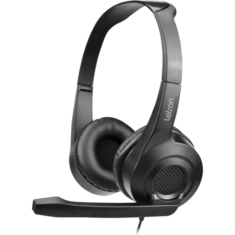 HEADSET USD HOME OFFICE ESTEREO LETRON PRETO