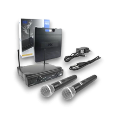 MICROFONE SEM FIO COM RECEPTOR E 2 MICROFONES 055-0006