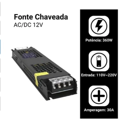 MINI FONTE COLMEIA 12V/30A 110/220