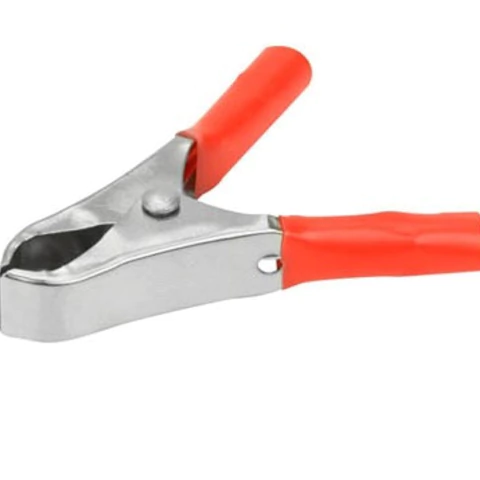 GARRA JACARE P/BATERIA 10A VERMELHA 075-1100