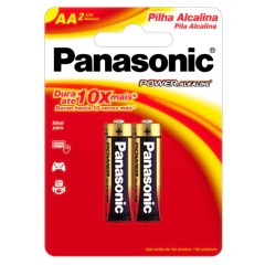 PILHA ALCALINA AA PANASONIC 2 UNIDADES