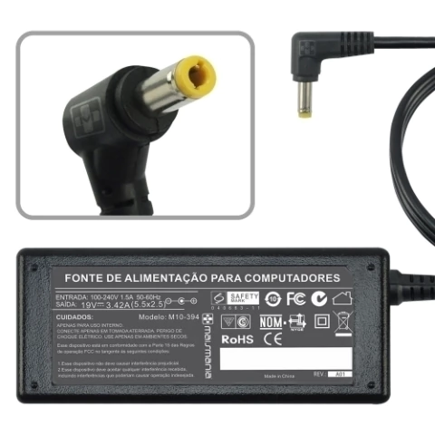 FONTE P/ NOTEBOOK 19V POSITIVO MOD394 MAISMANIA