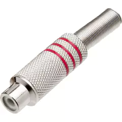 CONECTOR JACK RCA GOLDA 4MM VERMELHO