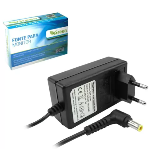 FONTE PARA MONITOR LG 12V 3A PRETO 044-0200