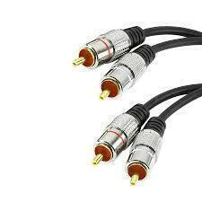 CABO 2 RCA X 2 RCA PLUG METAL FITZ 2 METROS 018-0740