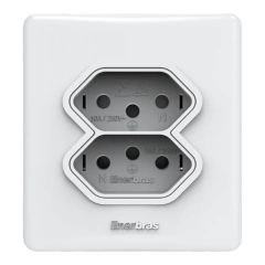 CAIXA SOBREPOR TOMADA DUPLA 10A 327-EN/CP