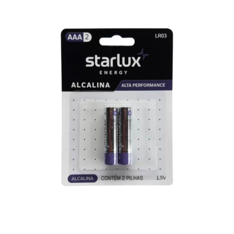 PILHA STARLUX ENERGY AAA C/ 2 UNDIADES
