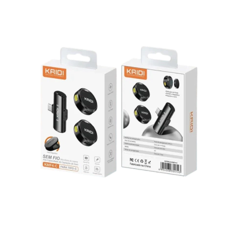 MICROFONE LAPELA KAIDI USB-C KMF4-A