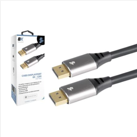 CABO DE VIDEO DISPLAYPORT MACHO 1,8 8K 018-7499