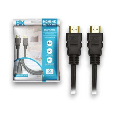 CABO HDMI 2 METROS 4K 19 PINOS PIX 018-2222