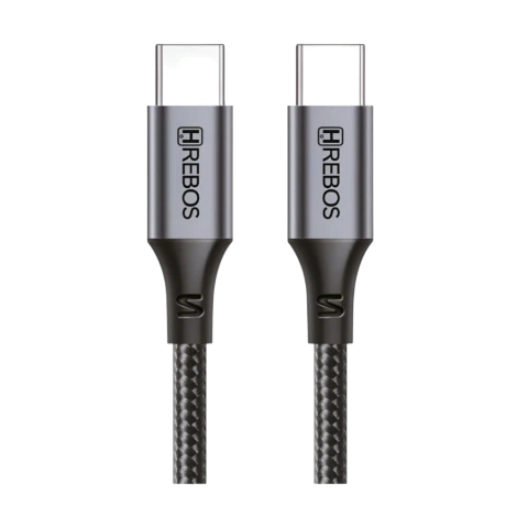 CABO TURBO TIPO- C DUPLO 100W 2M PRETO CB-363C