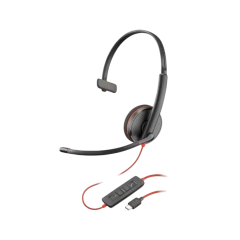 HEADSET POLY BLACKWIRE 3210 MONO USB-C ADAPT.USB-A