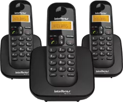 TELEFONE SEM FIO COM IDENTIFICADOR DE CHAMADAS + 2 RAMAIS TS3113 PRETO