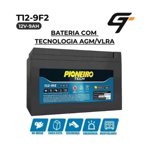 BATERIA SELADA 12V 9A PIONEIRO 9F2