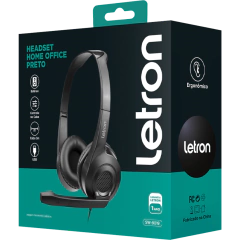 HEADSET USD HOME OFFICE ESTEREO LETRON PRETO - comprar online