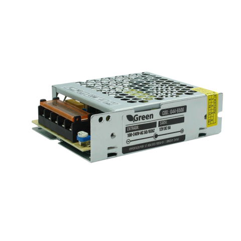 FONTE SLIM CHAVEADA METAL 12V 5A BIVOLT 044-6500