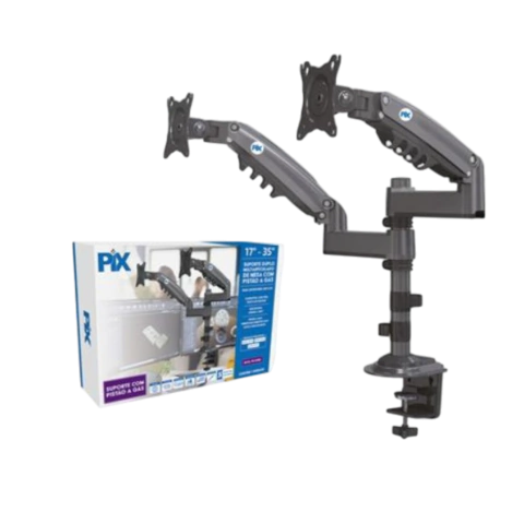 SUPORTE MONITOR AJUSTÁVEL 17 A 35 COM PISTÃO A GÁS DUPLO 079-0045