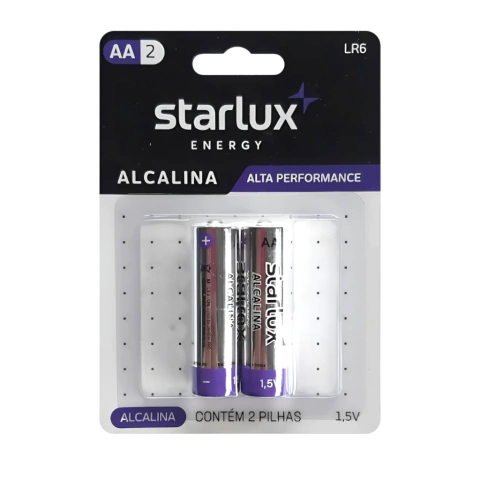 PILHA STARLUX ENERGY AA C/2 UNIDADES