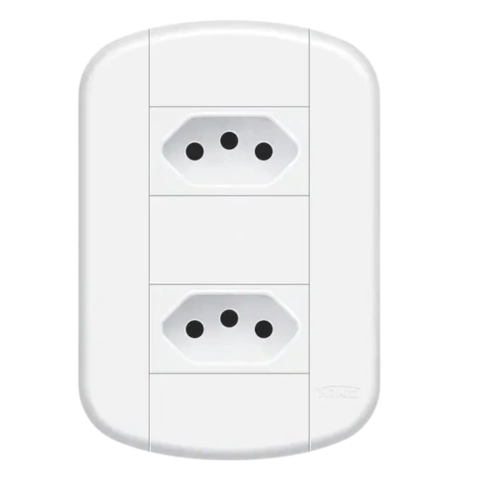 TOMADA DUPLA FAME 10A 4 X 2 BRANCA