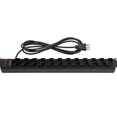 REGUA PARA RACK DE 19 - C/ 12 TOMADAS INTELBRAS