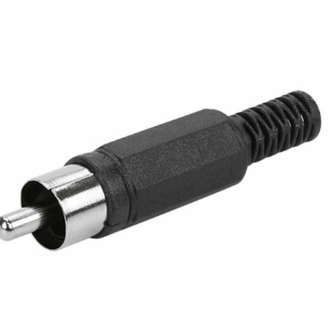 PLUG RCA PLASTICO PRETO 062-1625