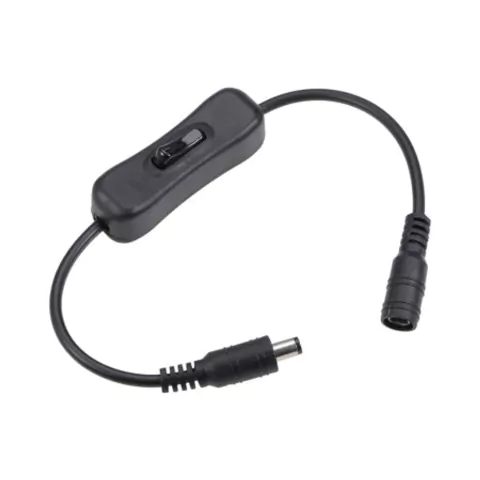 BOTAO LIGA / DESLIGA P4 MACHO E FEMEA PARA FITA DE LED 12V, 30CM