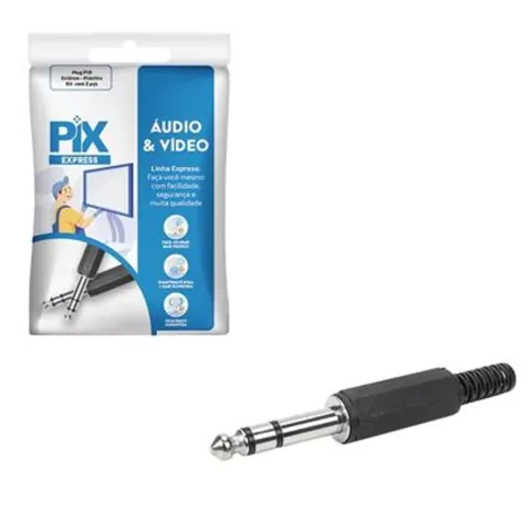 PLUG P10 ESTEREO - PLASTICO - KIT COM 2 PLUGS 062-6550HC