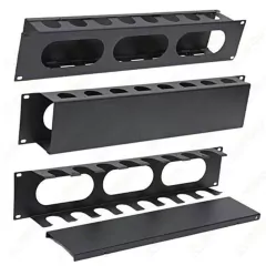 GUIA ORGANIZADOR DE CABOS 19 2U HORIZONTAL PRETO na internet