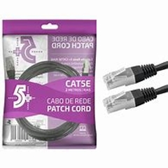 PATCH CORD CAT 5E 2M PRETO 018-1073