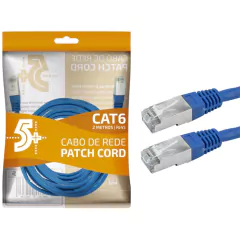 CABO PATCH CORD CAT6 AZUL 2M 018-1087 na internet