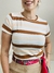 Blusa Feminina Gola Redonda em Viscolycra Listrada - comprar online