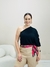 Blusa Feminina Manga Nula Plissada em Malha - Boutique Qbonita Pina