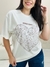 T-shirt Feminina em 100% Algodão Boho Chic Coração na internet