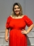 Vestido Feminino Midi Decote Quadrado Viscolinho Plus Size - comprar online