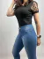 Calça Jeans Feminina Skinny Recorte