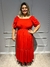 Vestido Feminino Midi Decote Quadrado Viscolinho Plus Size