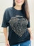 T-shirt Feminina em 100% Algodão Boho Chic Coração - comprar online