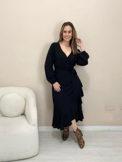 Vestido Feminino Longuete Transpassado - comprar online