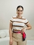 Blusa Feminina Gola Redonda em Viscolycra Listrada - loja online
