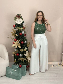 Regata Feminina em Malha Floral - comprar online