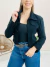 Jaqueta Feminina Black com Botões Encapado - Boutique Qbonita Pina