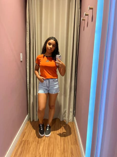 Shorts Jeans Feminino Elastano Carmem - comprar online