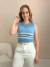Blusa Regata Feminina em Modal Listrada