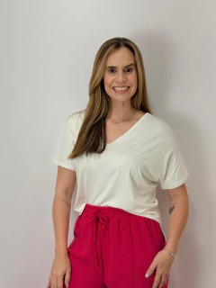 Blusa Feminina de Malha Mullet Gola V - comprar online