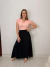 Blusa Feminina de Malha Plissada Gola V