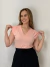 Blusa Feminina de Malha Plissada Gola V - comprar online