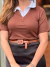 Imagem do Blusa Feminina Composição Camisa Social Gola Polo em Ribana
