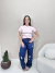 Blusa Feminina de Malha Manga Japonesa Listrada